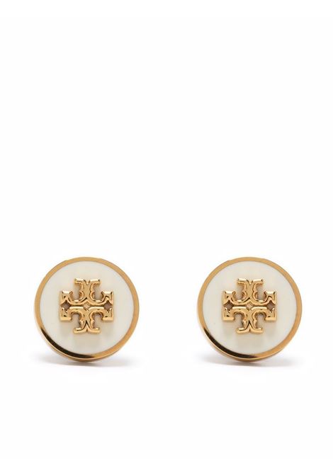 Gold kira enamel circle-stud earring - TORY BURCH women